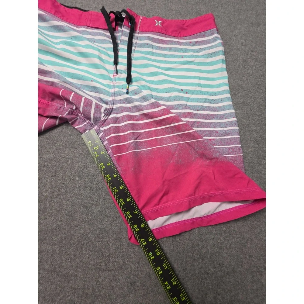 Hurley Phantom Board Shorts Mens 36 Multicolor Striped Surf Surfing Water Polo